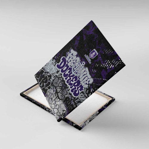 Fremantle Dockers Canvas Wall Art Urban Graffiti Street Art - Bold Abstract Spray Paint
