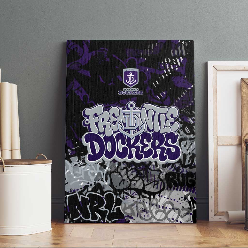 Fremantle Dockers Canvas Wall Art Urban Graffiti Street Art - Bold Abstract Spray Paint