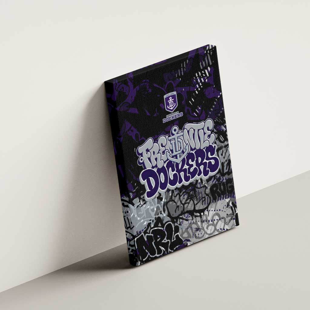 Fremantle Dockers Canvas Wall Art Urban Graffiti Street Art - Bold Abstract Spray Paint