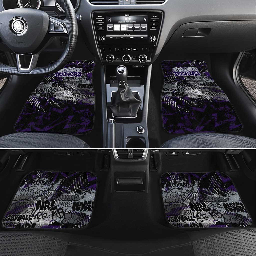 Fremantle Dockers Car Mats Urban Graffiti Street Art - Bold Abstract Spray Paint