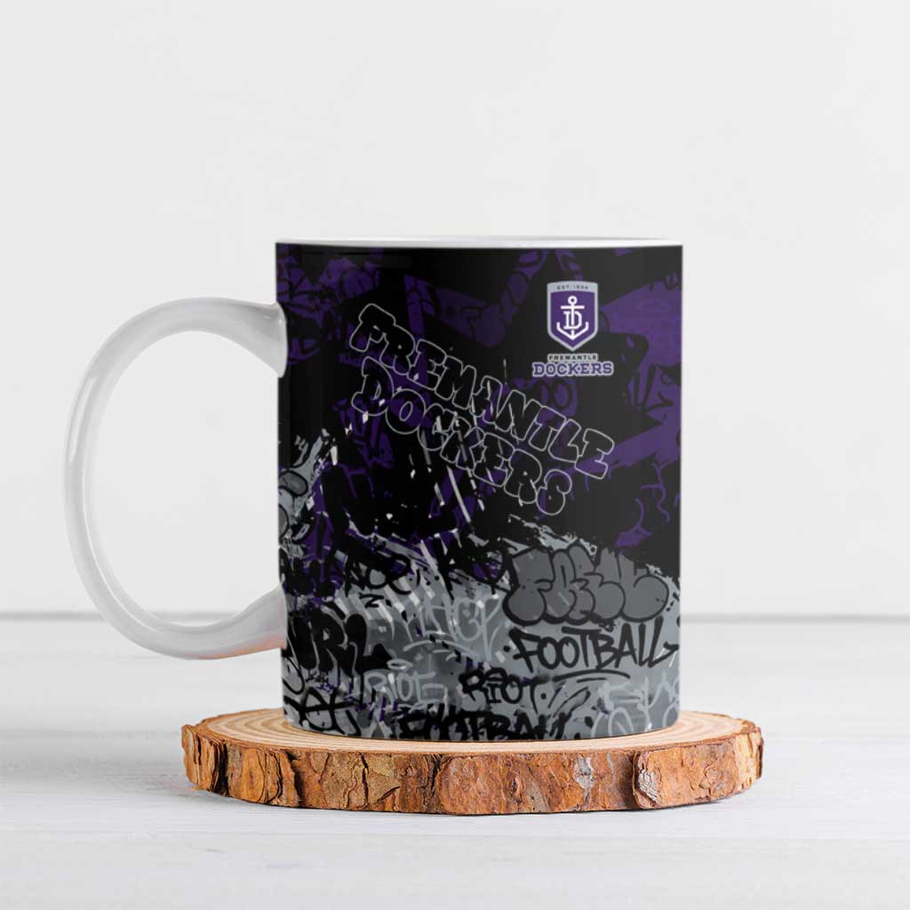 Fremantle Dockers Ceramic Mug Urban Graffiti Street Art - Bold Abstract Spray Paint
