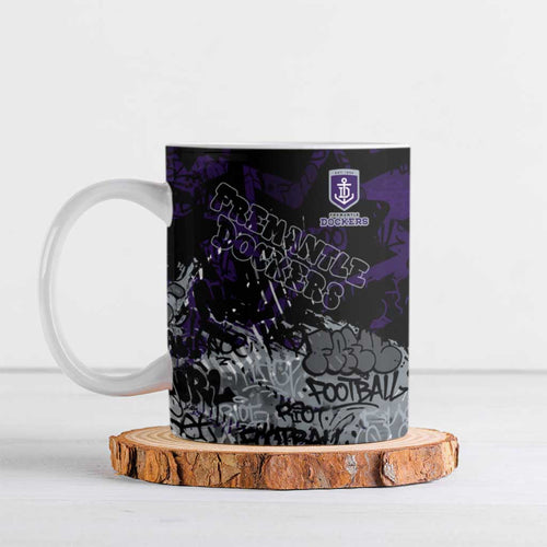 Fremantle Dockers Ceramic Mug Urban Graffiti Street Art - Bold Abstract Spray Paint