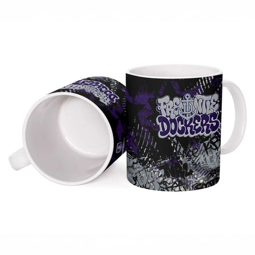 Fremantle Dockers Ceramic Mug Urban Graffiti Street Art - Bold Abstract Spray Paint