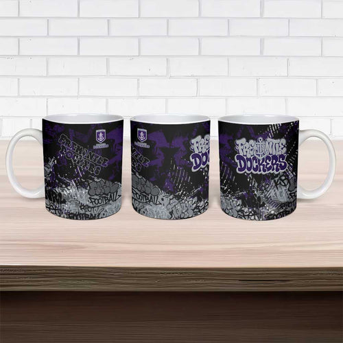 Fremantle Dockers Ceramic Mug Urban Graffiti Street Art - Bold Abstract Spray Paint