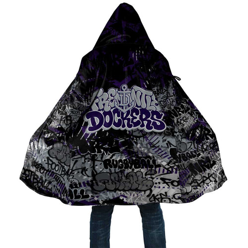 Fremantle Dockers Cloak Urban Graffiti Street Art - Bold Abstract Spray Paint