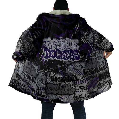 Fremantle Dockers Cloak Urban Graffiti Street Art - Bold Abstract Spray Paint