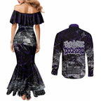Fremantle Dockers Couples Matching Mermaid Dress and Long Sleeve Button Shirt Urban Graffiti Street Art - Bold Abstract Spray Paint