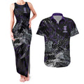 Fremantle Dockers Couples Matching Tank Maxi Dress and Hawaiian Shirt Urban Graffiti Street Art - Bold Abstract Spray Paint