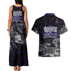 Fremantle Dockers Couples Matching Tank Maxi Dress and Hawaiian Shirt Urban Graffiti Street Art - Bold Abstract Spray Paint