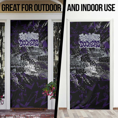 Fremantle Dockers Door Cover Urban Graffiti Street Art - Bold Abstract Spray Paint