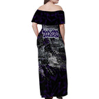 Fremantle Dockers Family Matching Off Shoulder Maxi Dress and Hawaiian Shirt Urban Graffiti Street Art - Bold Abstract Spray Paint