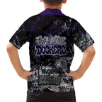 Fremantle Dockers Family Matching Summer Maxi Dress and Hawaiian Shirt Urban Graffiti Street Art - Bold Abstract Spray Paint