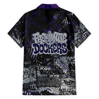 Fremantle Dockers Family Matching Summer Maxi Dress and Hawaiian Shirt Urban Graffiti Street Art - Bold Abstract Spray Paint