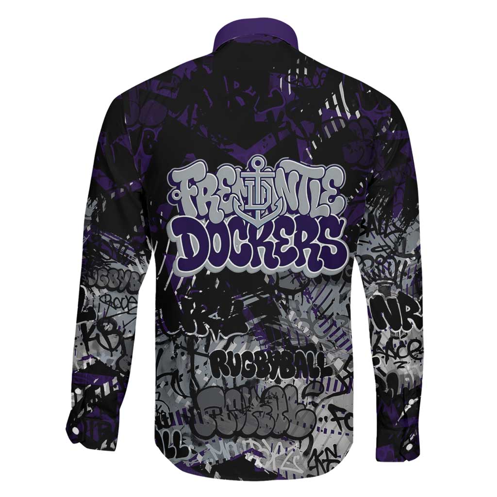 Fremantle Dockers Family Matching Summer Maxi Dress and Hawaiian Shirt Urban Graffiti Street Art - Bold Abstract Spray Paint