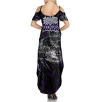 Fremantle Dockers Family Matching Summer Maxi Dress and Hawaiian Shirt Urban Graffiti Street Art - Bold Abstract Spray Paint