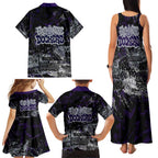 Fremantle Dockers Family Matching Tank Maxi Dress and Hawaiian Shirt Urban Graffiti Street Art - Bold Abstract Spray Paint