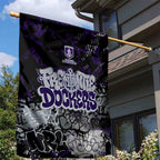 Fremantle Dockers Garden Flag Urban Graffiti Street Art - Bold Abstract Spray Paint