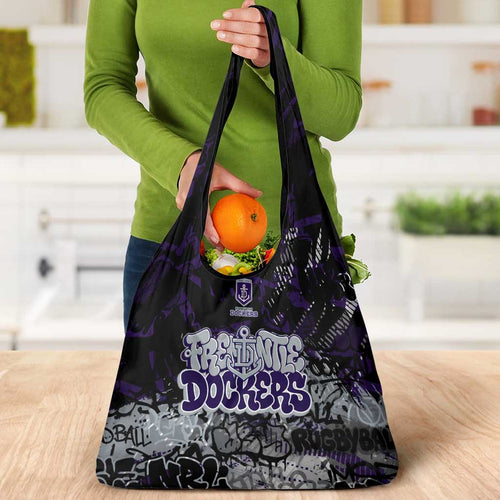Fremantle Dockers Grocery Bag Urban Graffiti Street Art - Bold Abstract Spray Paint