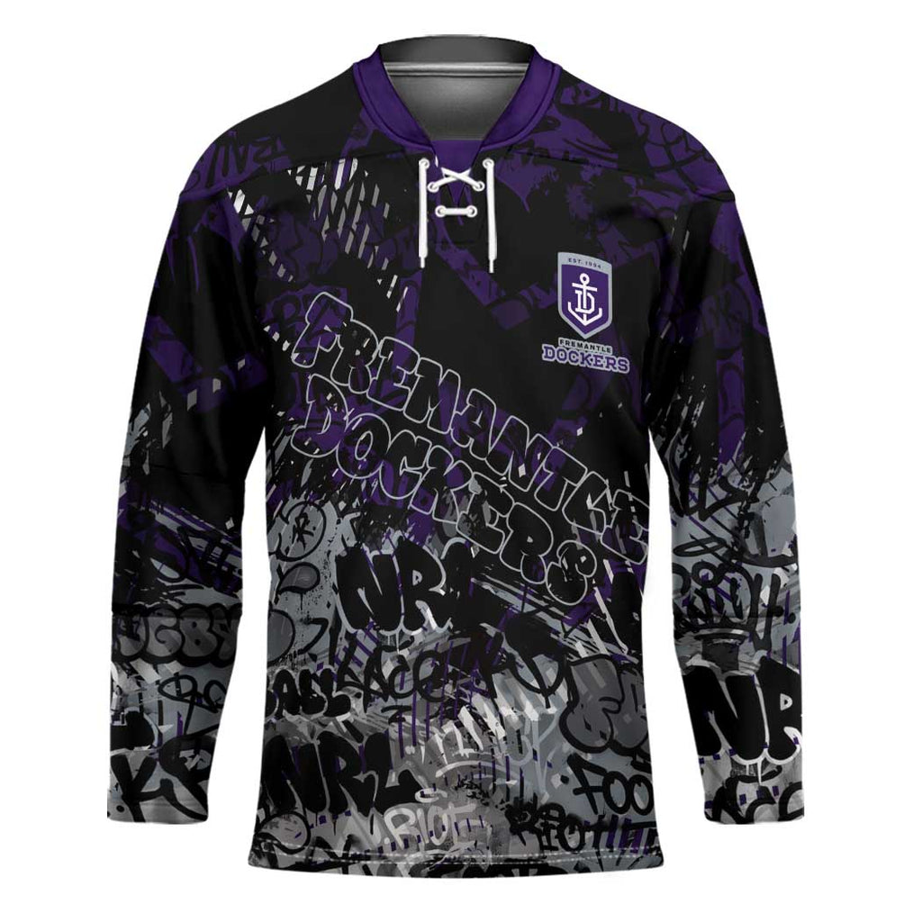 Fremantle Dockers Hockey Jersey Urban Graffiti Street Art - Bold Abstract Spray Paint