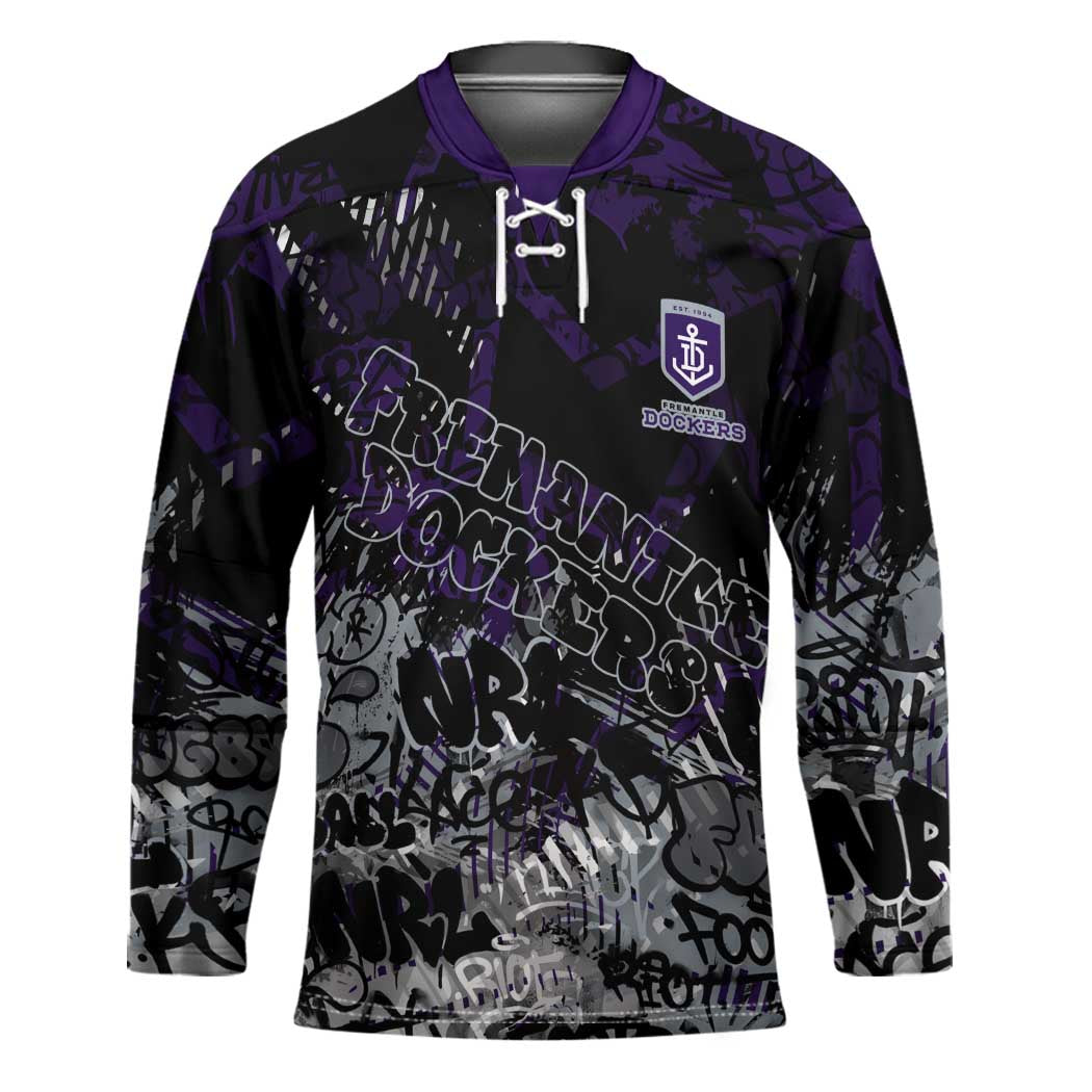 Fremantle Dockers Hockey Jersey Urban Graffiti Street Art - Bold Abstract Spray Paint