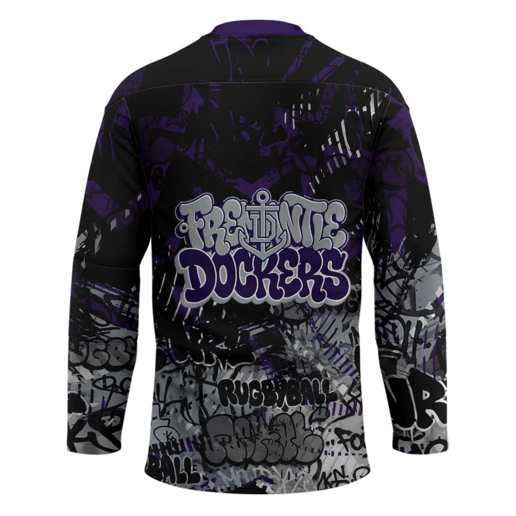 Fremantle Dockers Hockey Jersey Urban Graffiti Street Art - Bold Abstract Spray Paint