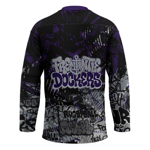 Fremantle Dockers Hockey Jersey Urban Graffiti Street Art - Bold Abstract Spray Paint