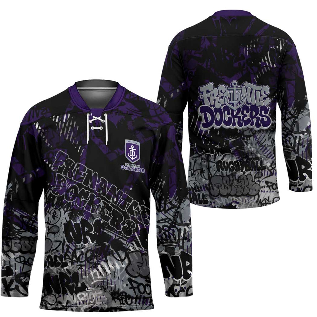 Fremantle Dockers Hockey Jersey Urban Graffiti Street Art - Bold Abstract Spray Paint