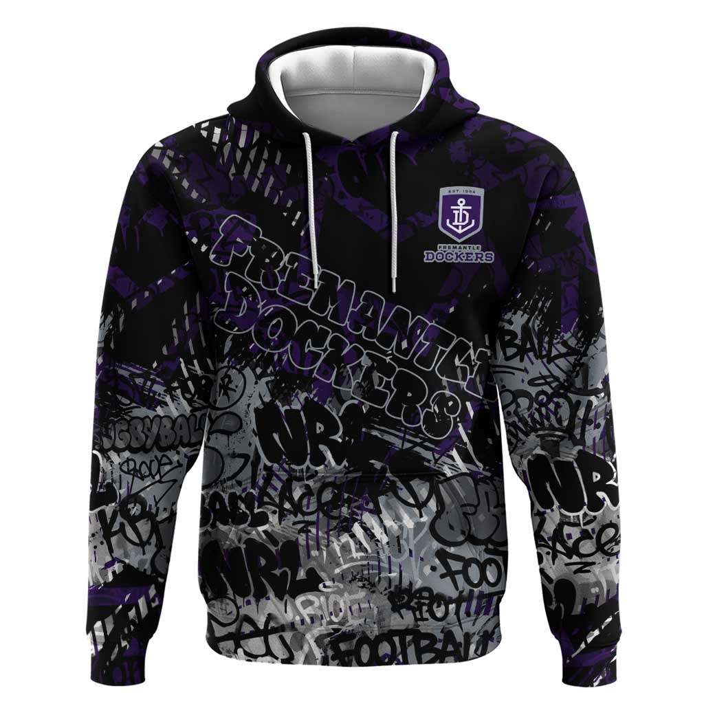 Fremantle Dockers Hoodie Urban Graffiti Street Art - Bold Abstract Spray Paint