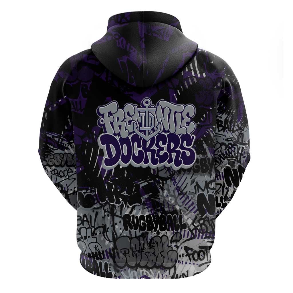 Fremantle Dockers Hoodie Urban Graffiti Street Art - Bold Abstract Spray Paint