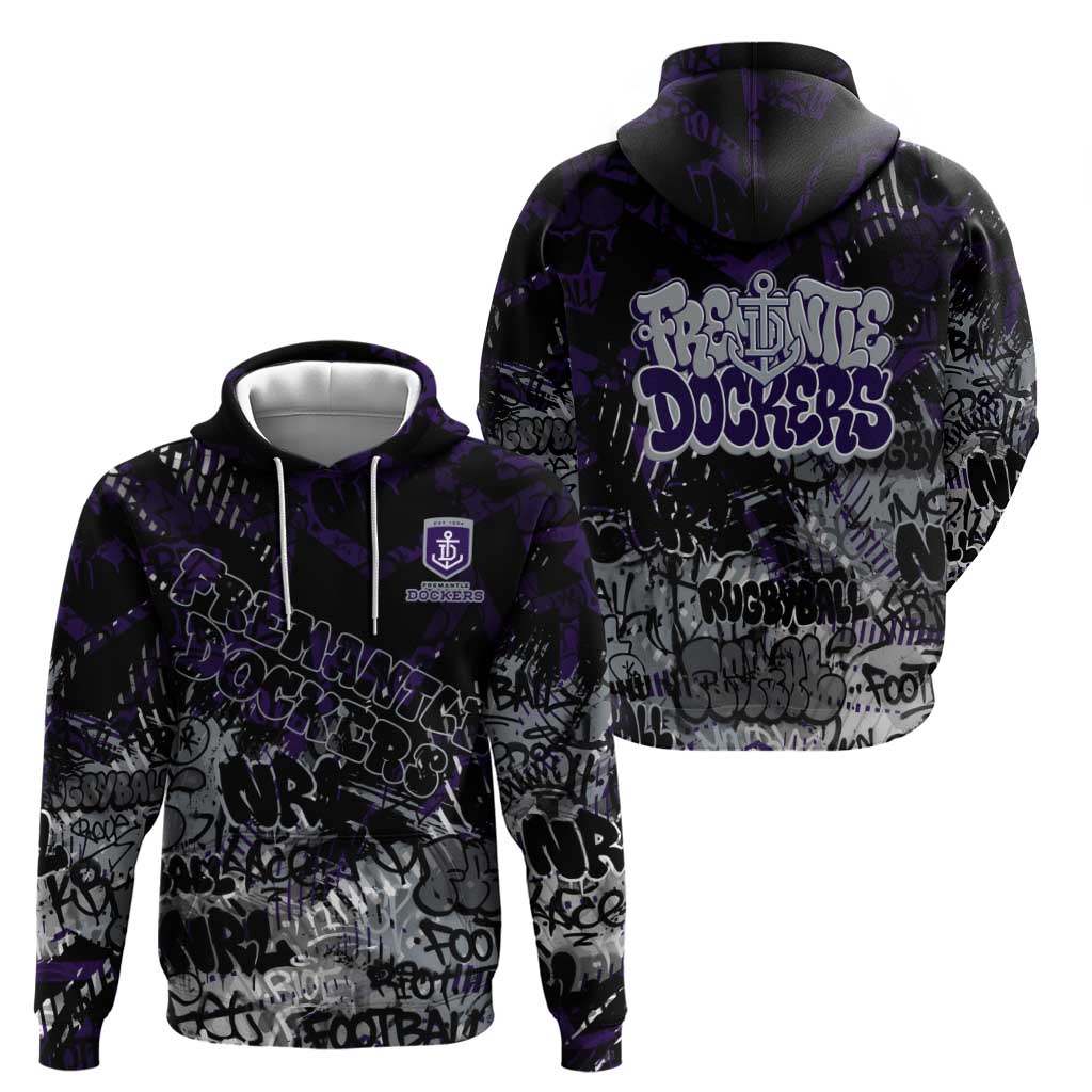 Fremantle Dockers Hoodie Urban Graffiti Street Art - Bold Abstract Spray Paint