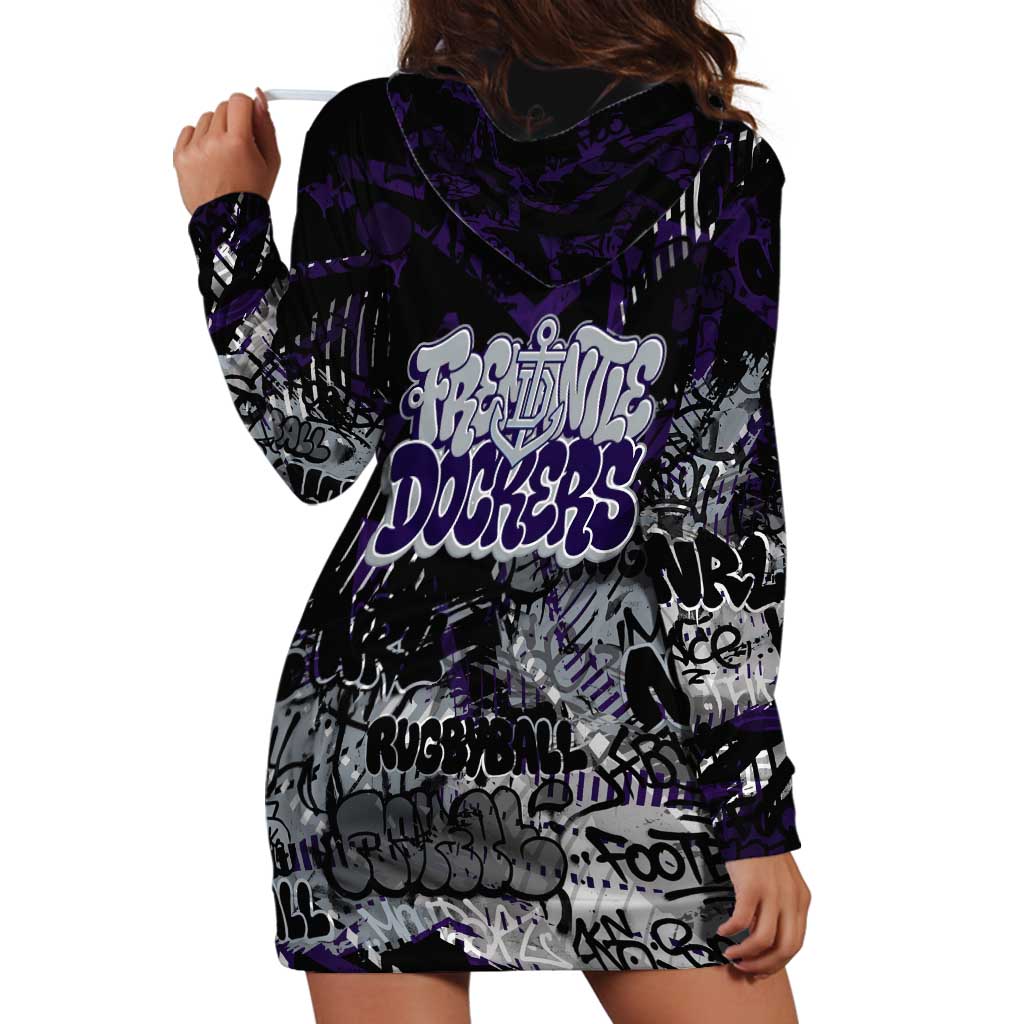 Fremantle Dockers Hoodie Dress Urban Graffiti Street Art - Bold Abstract Spray Paint