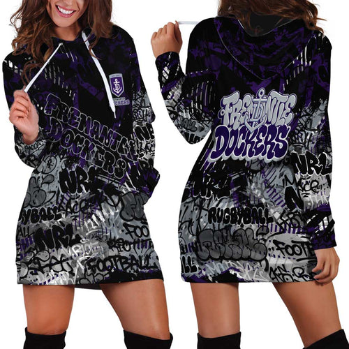 Fremantle Dockers Hoodie Dress Urban Graffiti Street Art - Bold Abstract Spray Paint