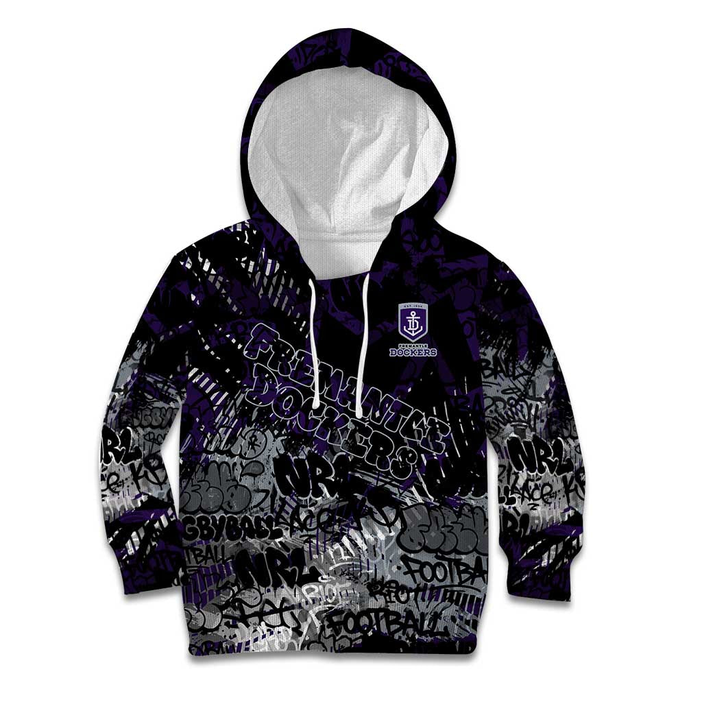 Fremantle Dockers Kid Hoodie Urban Graffiti Street Art - Bold Abstract Spray Paint