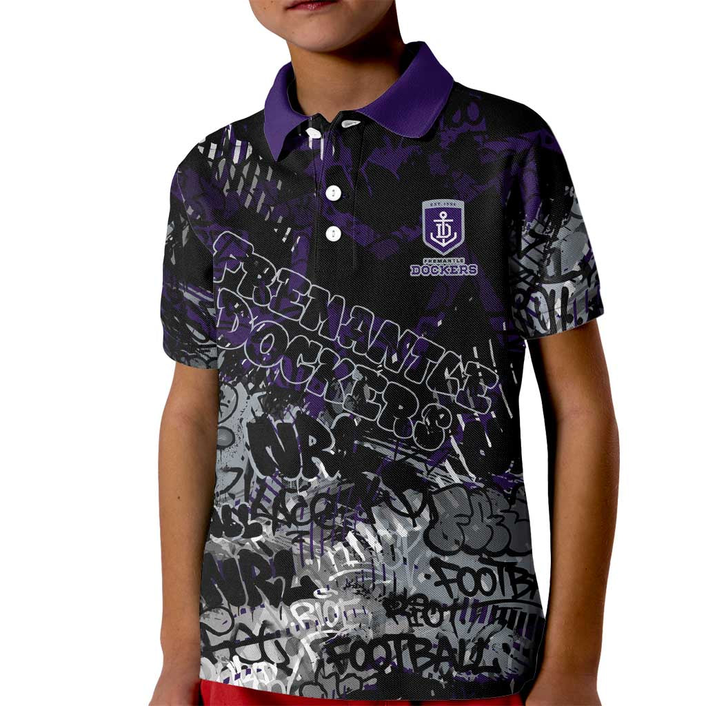 Fremantle Dockers Kid Polo Shirt Urban Graffiti Street Art - Bold Abstract Spray Paint