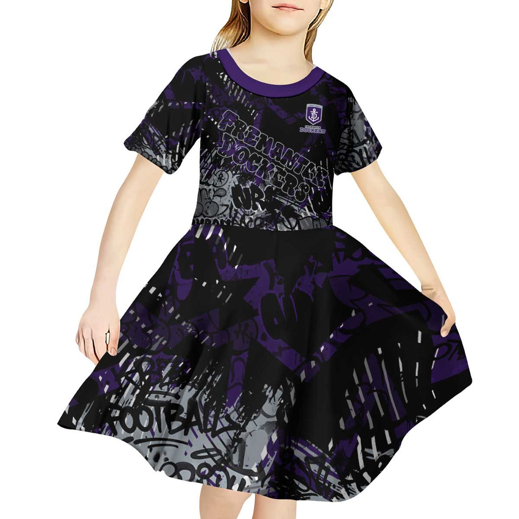 Fremantle Dockers Kid Short Sleeve Dress Urban Graffiti Street Art - Bold Abstract Spray Paint