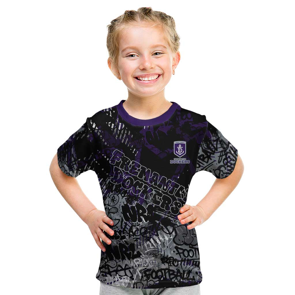 Fremantle Dockers Kid T Shirt Urban Graffiti Street Art - Bold Abstract Spray Paint