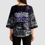 Fremantle Dockers Kimono Sleeve Blouse Urban Graffiti Street Art - Bold Abstract Spray Paint