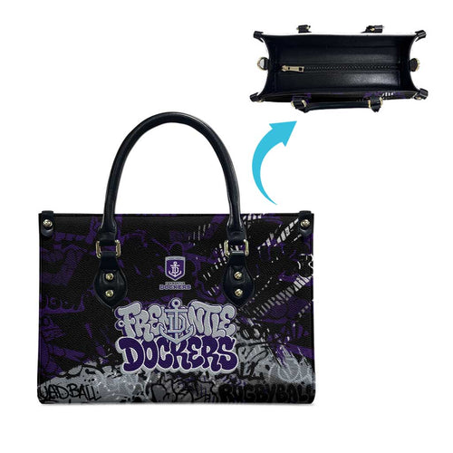 Fremantle Dockers Leather Bag Urban Graffiti Street Art - Bold Abstract Spray Paint