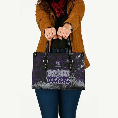 Fremantle Dockers Leather Bag Urban Graffiti Street Art - Bold Abstract Spray Paint