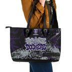 Fremantle Dockers Leather Tote Bag Urban Graffiti Street Art - Bold Abstract Spray Paint
