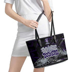 Fremantle Dockers Leather Tote Bag Urban Graffiti Street Art - Bold Abstract Spray Paint