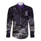 Fremantle Dockers Long Sleeve Button Shirt Urban Graffiti Street Art - Bold Abstract Spray Paint