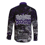 Fremantle Dockers Long Sleeve Button Shirt Urban Graffiti Street Art - Bold Abstract Spray Paint