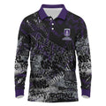 Fremantle Dockers Long Sleeve Polo Shirt Urban Graffiti Street Art - Bold Abstract Spray Paint