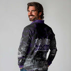 Fremantle Dockers Long Sleeve Polo Shirt Urban Graffiti Street Art - Bold Abstract Spray Paint