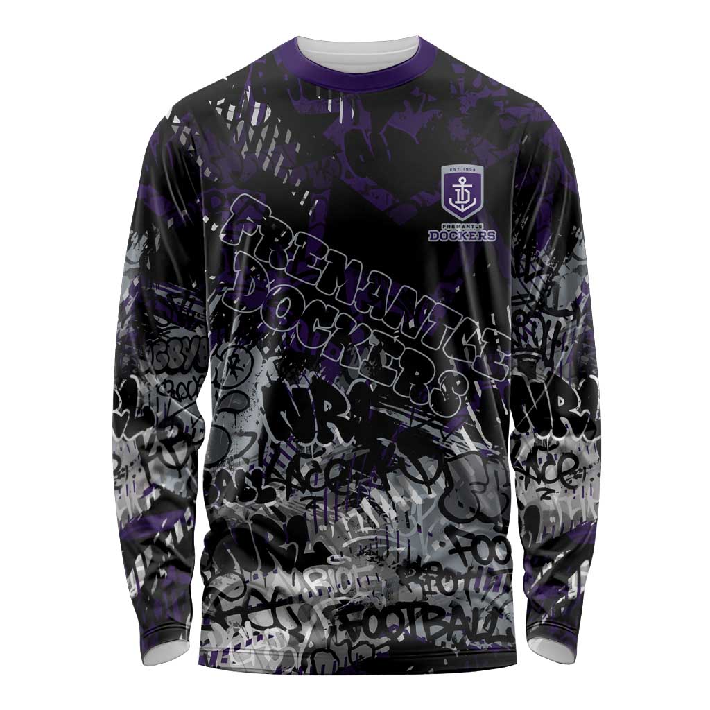 Fremantle Dockers Long Sleeve Shirt Urban Graffiti Street Art - Bold Abstract Spray Paint