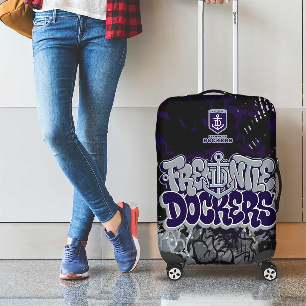 Fremantle Dockers Luggage Cover Urban Graffiti Street Art - Bold Abstract Spray Paint