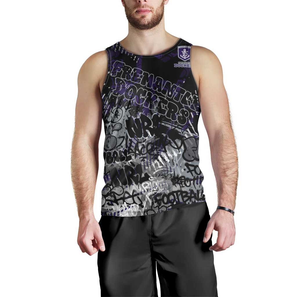 Fremantle Dockers Men Tank Top Urban Graffiti Street Art - Bold Abstract Spray Paint