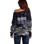 Fremantle Dockers Off Shoulder Sweater Urban Graffiti Street Art - Bold Abstract Spray Paint