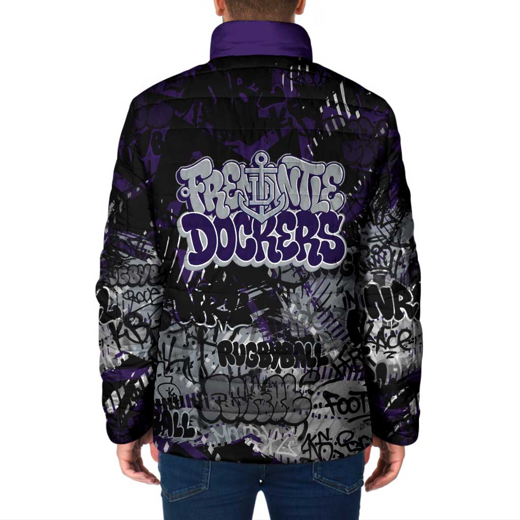 Fremantle Dockers Padded Jacket Urban Graffiti Street Art - Bold Abstract Spray Paint